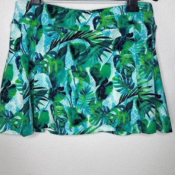 TOMMY BAHAMA green Lagoon Golf Tennis Pickleball Side Panel Knit Skort size XL - Picture 3 of 7